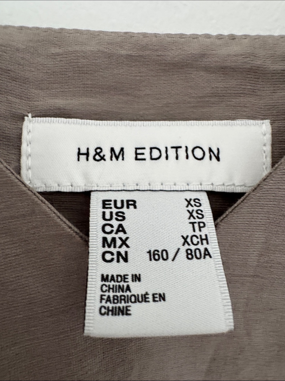 H&M Edition Beaded Spaghetti Strap Slip Dress in Taupe - Size XS - Picture 4 of 9